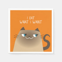 Siamese Cat Funny Pappersservett