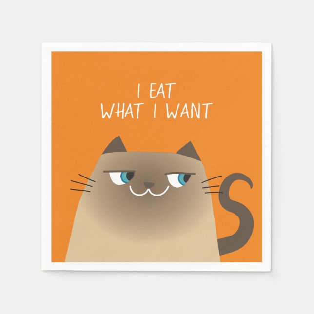 Siamese Cat Funny Pappersservett (Framsidan)