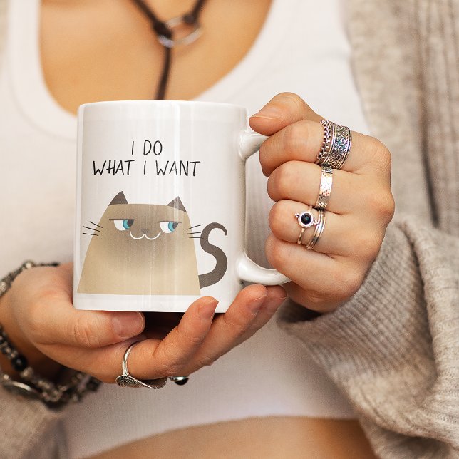 Siamese Cat Funny Quote Mugg (Skapare uppladdad)