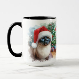 Siamese Cat God jul Coffee Mugg Kopp