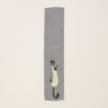 Siamese Cat Hanging on | Funny Cat Sjal<br><div class="desc">Fyll i utrustningen med den här roligten kattdjur mode-tillbehör. Galna siamesiska katt hänger på den här coolan. Gör en ursprunglig novelty till kattunge älskare! Besök Jenns Doodle World om du vill ha fler produkter med den ursprungliga kattdesignen. ©Jenn Kay</div>