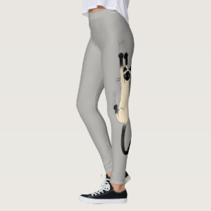 Siamese Cat Hanging on   Lover-s Leggings