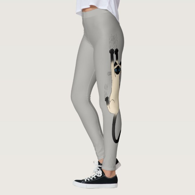 Siamese Cat Hanging on | Lover-s Leggings (Vänster)