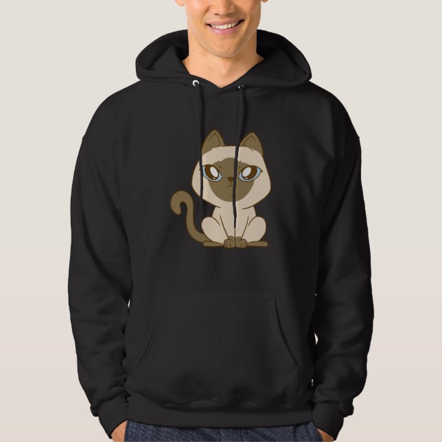 Siamese cat hoodie (Framsida)