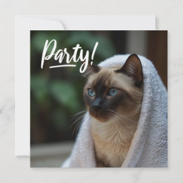 Siamese Cat in Spa PARTY-inbjudan Inbjudningar