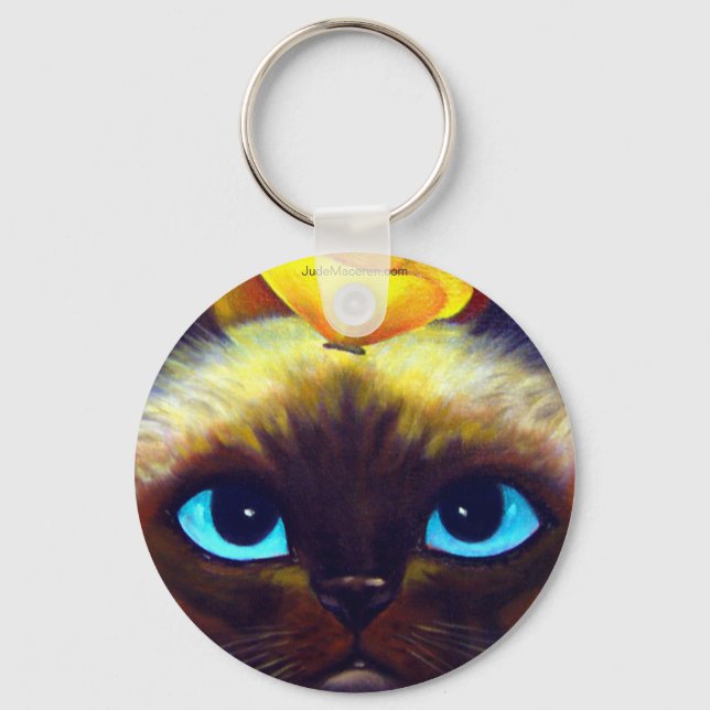 SIAMESE CAT KEYCHAIN NYCKELRING (Framsida)