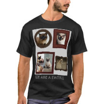 Siamese Cat Lover T-Shirt Vi är en familj