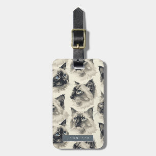 Siamese Cat Luggage Taggs Bagagebricka