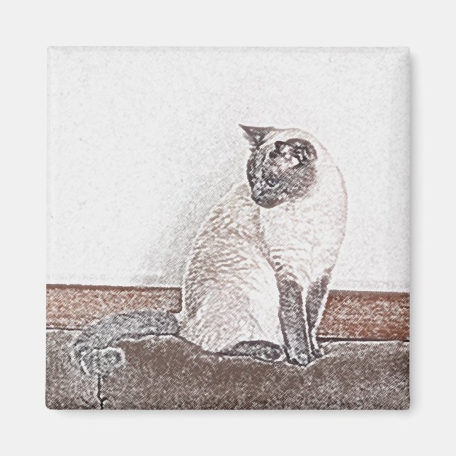 Siamese Cat Magnet (Framsidan)