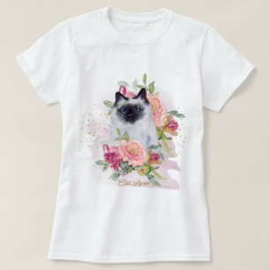 Siamese Cat Mamma Djurälskare Mors dag T Shirt