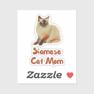 Siamese Cat Mamma Klistermärken