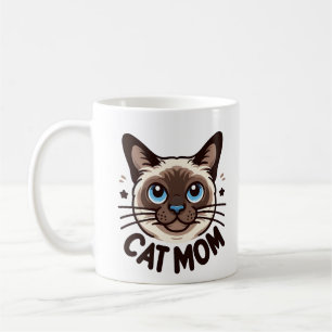 Siamese Cat Mamma Mors dag Gift for Kattdjur Älska Kaffemugg