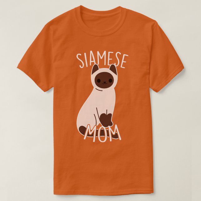 Siamese Cat Mamma T Shirt (Design framsida)