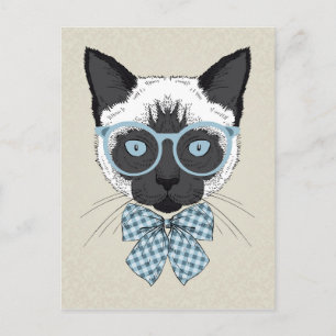 Siamese Cat Mode Smart Vykort