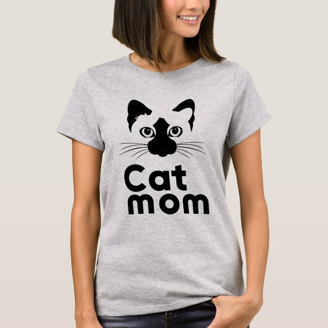 Siamese Cat Mom: The Purrfect Job T Shirt (Framsida)