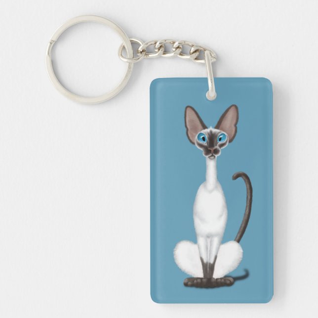 Siamese Cat Nyckelring (Framsidan)