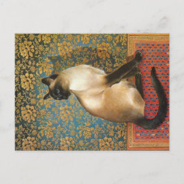 SIAMESE CAT PAINTING VYKORT