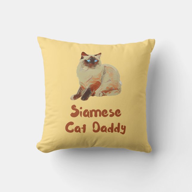Siamese Cat Pappa Kudde (Framsida)