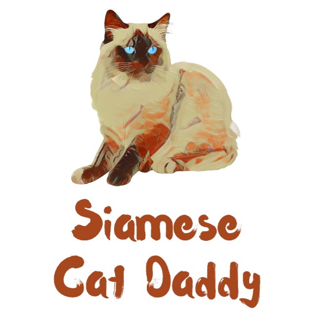 Siamese Cat Pappa T-Shirt (Skapare uppladdad)
