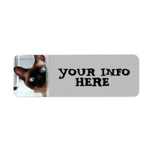 SIAMESE CAT PEEPEEP-RETURETIKETTER RETURADRESS ETIKETT