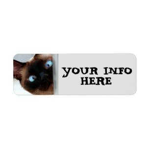 SIAMESE CAT PEEPEEP-RETURETIKETTER RETURADRESS ETIKETT