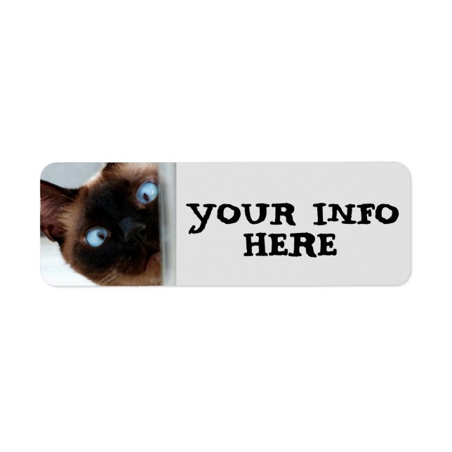 SIAMESE CAT PEEPEEP-RETURETIKETTER RETURADRESS ETIKETT (Framsidan)