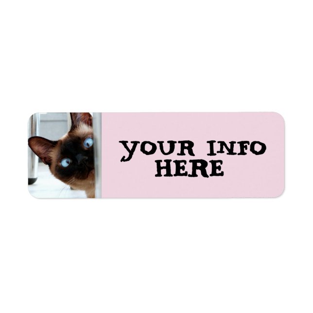 SIAMESE CAT PEEPEEP-RETURETIKETTER RETURADRESS ETIKETT (Framsidan)