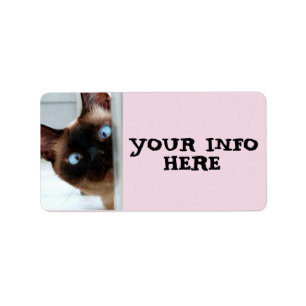 SIAMESE CAT PEEXIS-RETURETIKETTER ADRESSETIKETT