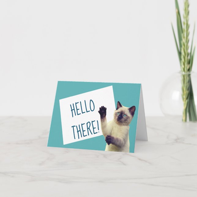 Siamese Cat Photo Personlig Note Card Anteckningskort (Framsida)