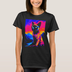Siamese Cat Pop Art T Shirt