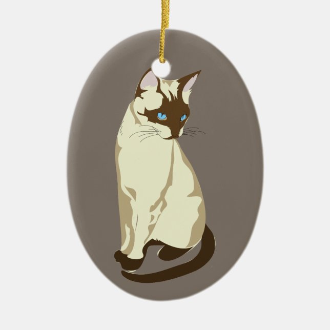 Siamese cat porcelain ornament (Framsidan)
