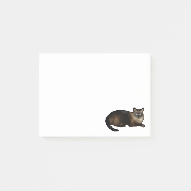 Siamese Cat Post it® Notes 4 x 3 Post-it Block (Framsida)