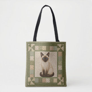 Siamese Cat Quilt Personalize Tygkasse