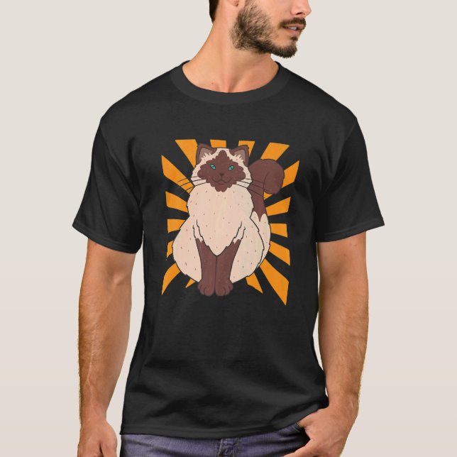 Siamese Cat Ragdoll T Shirt (Framsida)
