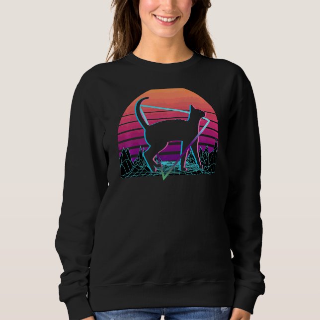 Siamese Cat Retro T Shirt (Framsida)