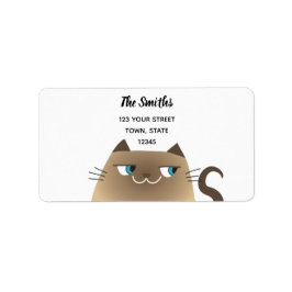 Siamese Cat Returadress Adressetikett