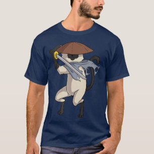 Siamese Cat Samurai Cat T Shirt