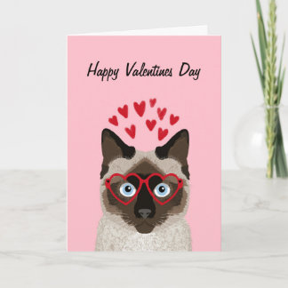 Siamese Cat - söt valentines kärlek-kort Helgkort
