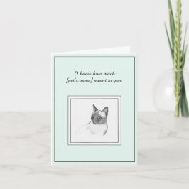 Siamese Cat Sympathy Card Kort
