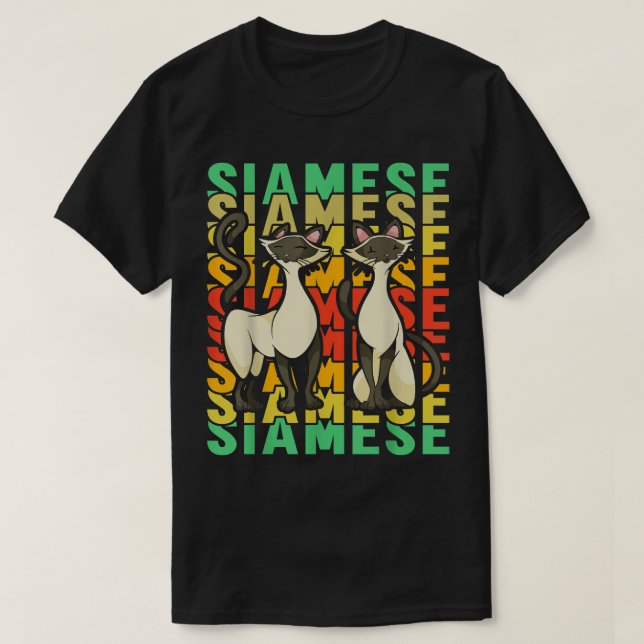 Siamese Cat  T Shirt (Design framsida)