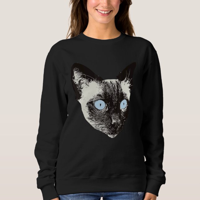 Siamese Cat T Shirt (Framsida)