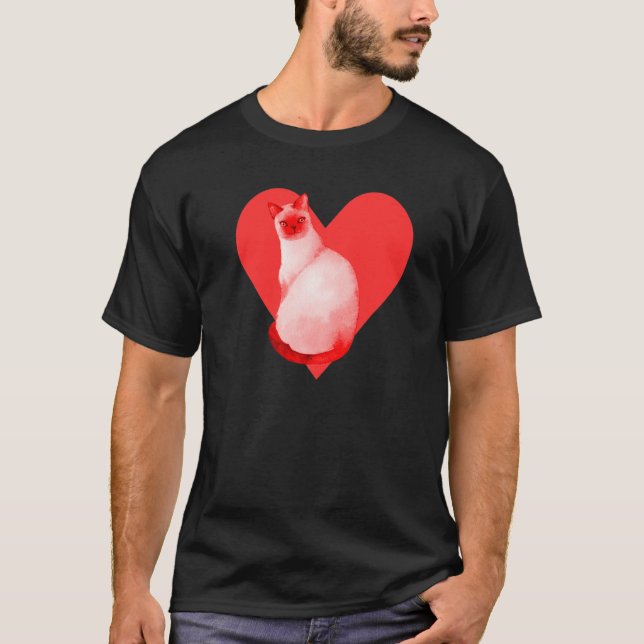 Siamese Cat T Shirt (Framsida)