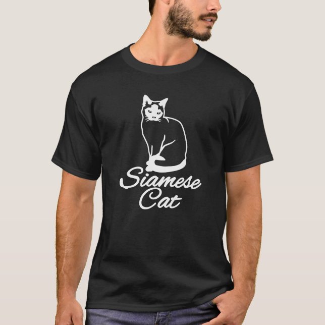 Siamese Cat T Shirt (Framsida)