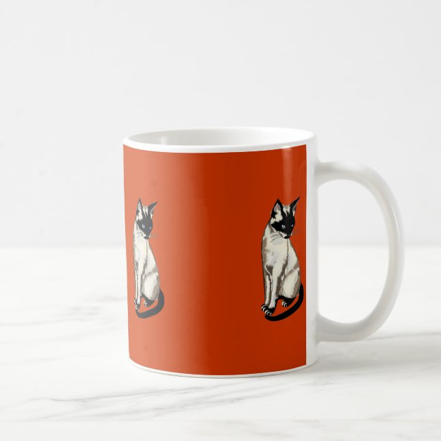 Siamese Cat Tecknad Kids Mugg (Höger)