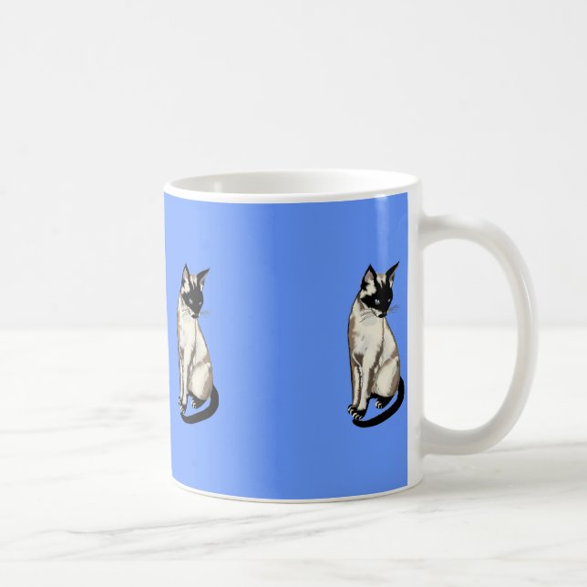 Siamese Cat Tecknad Kids Mugg (Höger)