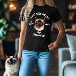 Siamese Cat Therapy T Shirt