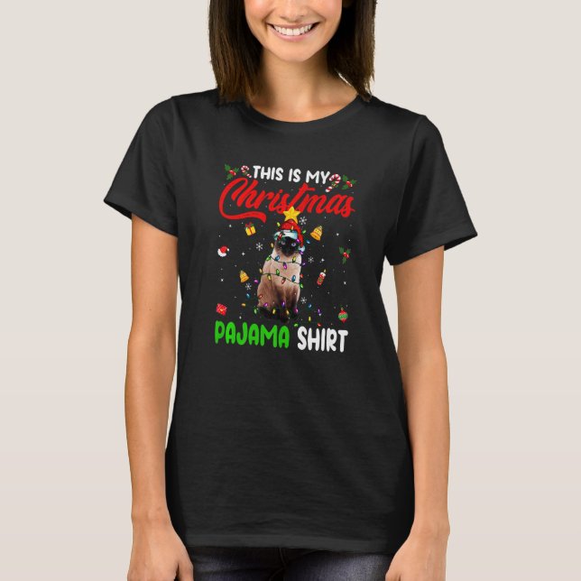 Siamese Cat  This Is My Christmas Pajama  Xmas T Shirt (Framsida)