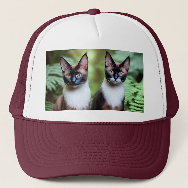 Siamese Cat Twillingars, Truckers Hat Keps (Framsida)