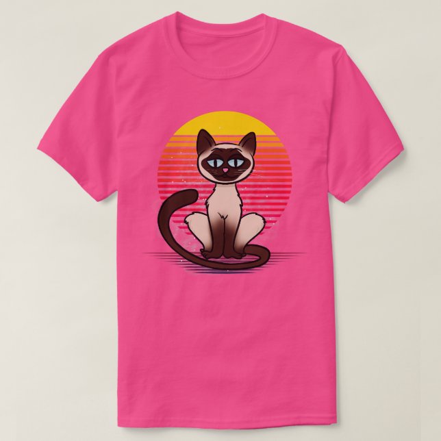 Siamese Cat Vapor T Shirt (Design framsida)