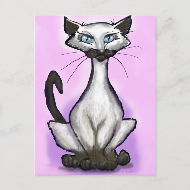 Siamese Cat Vykort (Framsida)